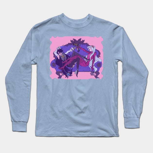 Love Seat Redux Long Sleeve T-Shirt by Metagalactic